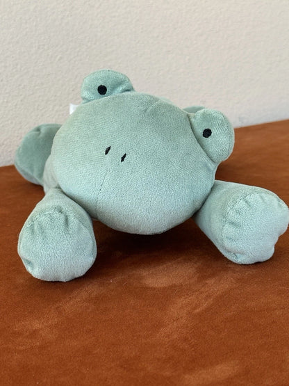 Jellycat Dozydou Frog nuovo senza etichette raro giocattolo morbido verde salvia vellutato ritirato
