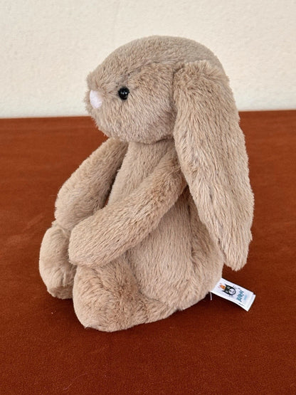 Jellycat Small Bashful Biscuit Bunny BNWOT Retired Brown Beige Rabbit Rare Plush