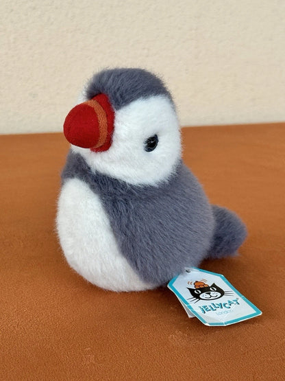 NUOVO Jellycat Birdling Puffin nuovo con etichette uccellino giocattolo morbido HTF raro peluche ritirato