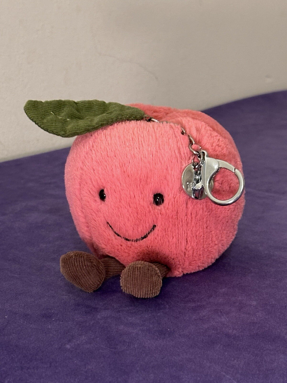 Charm borsa ciliegia Jellycat divertente nuovo senza etichette frutta cibo ciliegie giocattolo morbido raro-