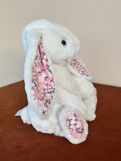 NUOVO coniglietto Jellycat Medium Bashful crema fiori ciliegio nuovo con etichette coniglio in pensione peluche