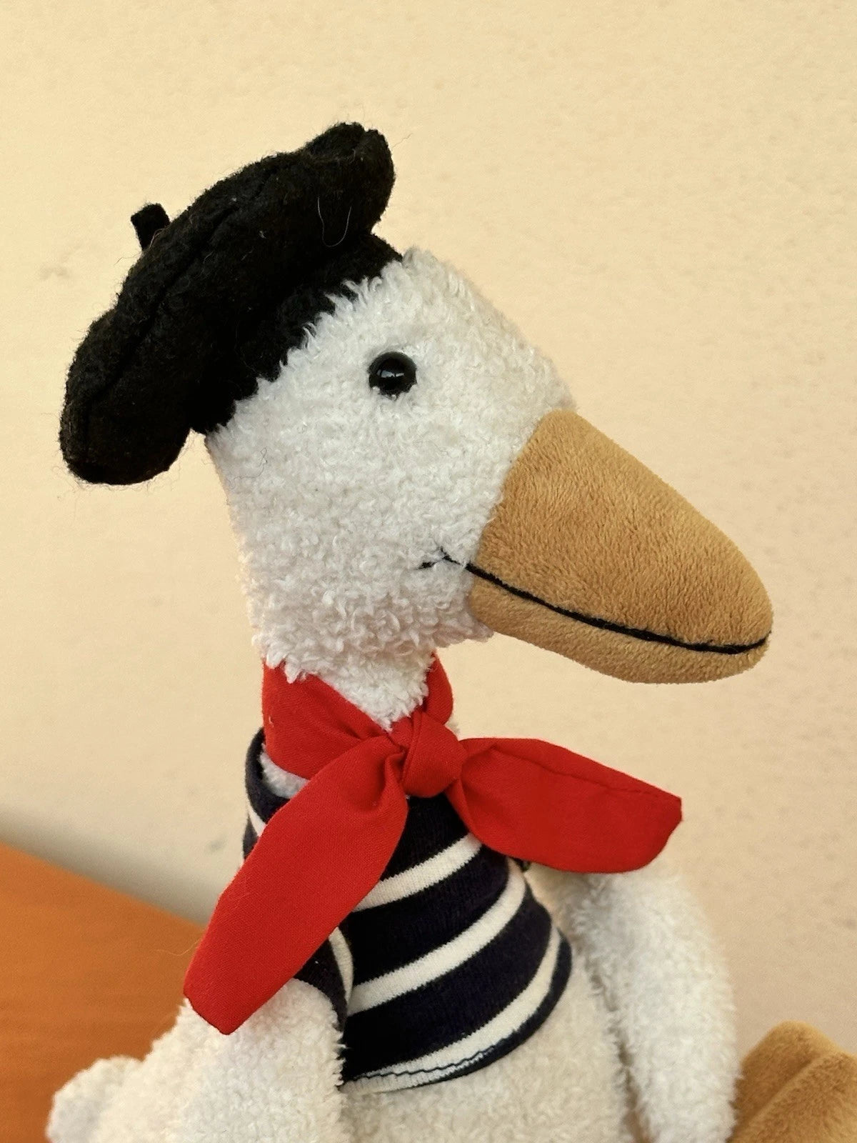 Peluche uccellino giocattolo morbido anatra vestita francese Jellycat Gaston Goose raro pensionato