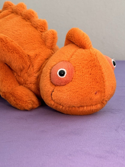 Jellycat Vividie Camaleonte Nuovo senza etichette Lucertola Arancione Rettile Giocattolo Morbido 13" Ritirato Raro-