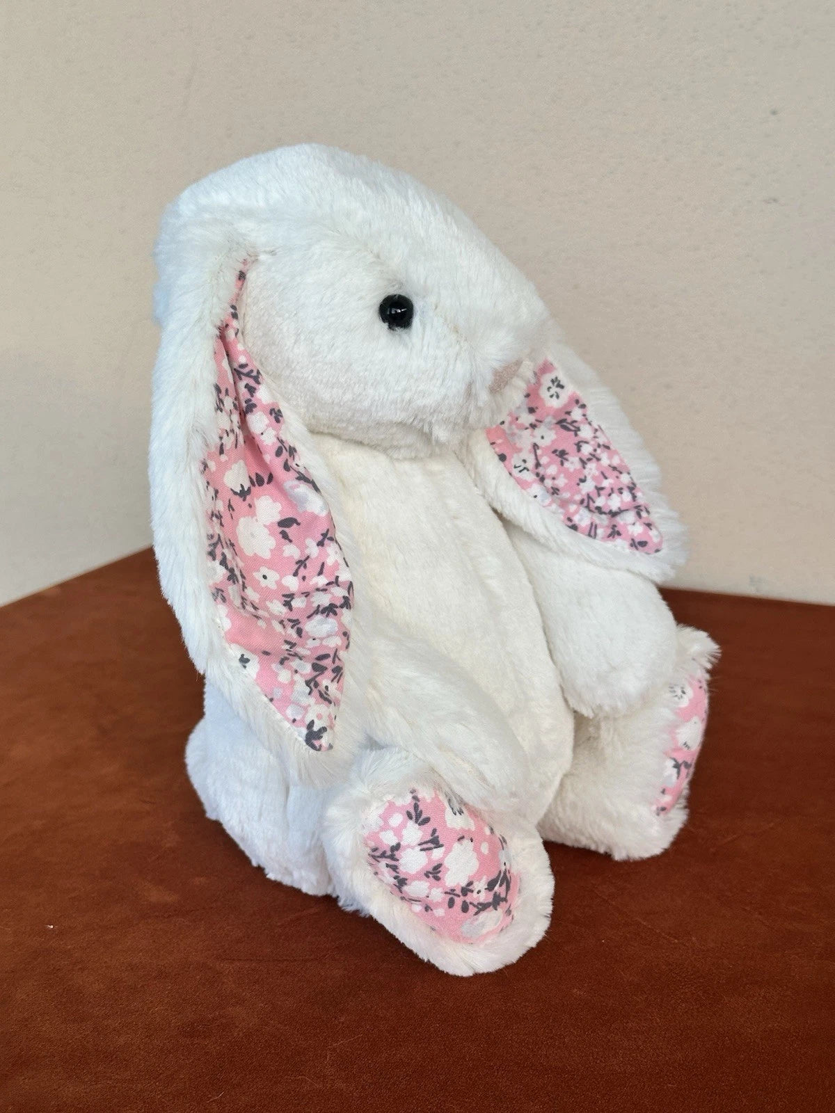 NUOVO coniglietto Jellycat Medium Bashful crema fiori ciliegio nuovo con etichette coniglio in pensione peluche