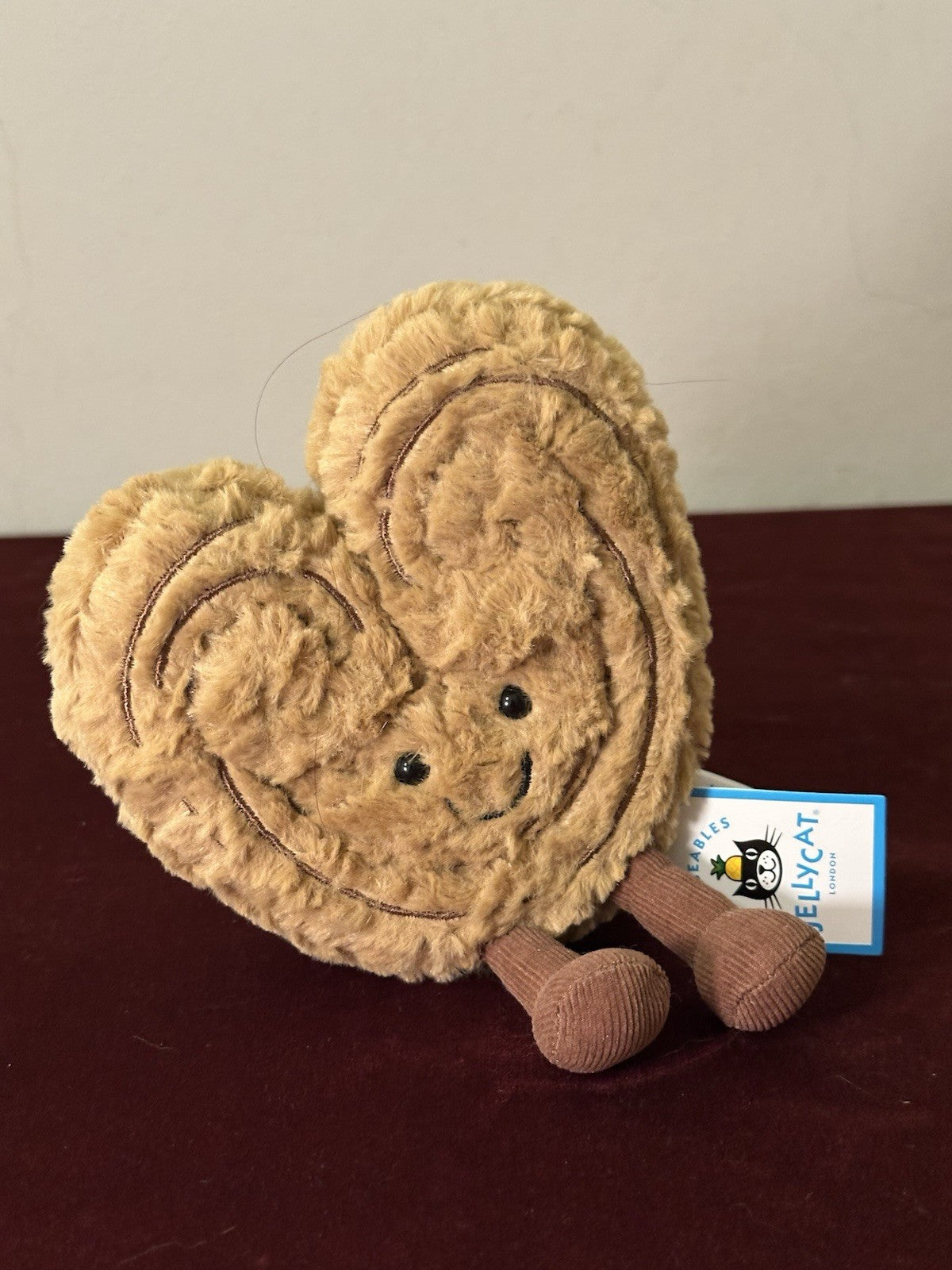 NUOVO Jellycat Amuseables Philippe Palmier Nuovo con etichette Parigi Esclusiva Pasticceria Cuori-