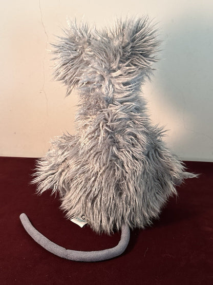 Jellycat Remington Rat topo grigio da collezione morbido scruffy topi ritirati raro 14"-