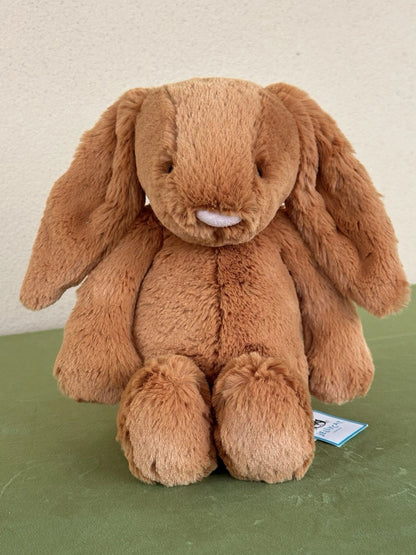 New Jellycat Medium Bashful Golden Bunny BNWT Retired Warm Brown Rabbit Plush