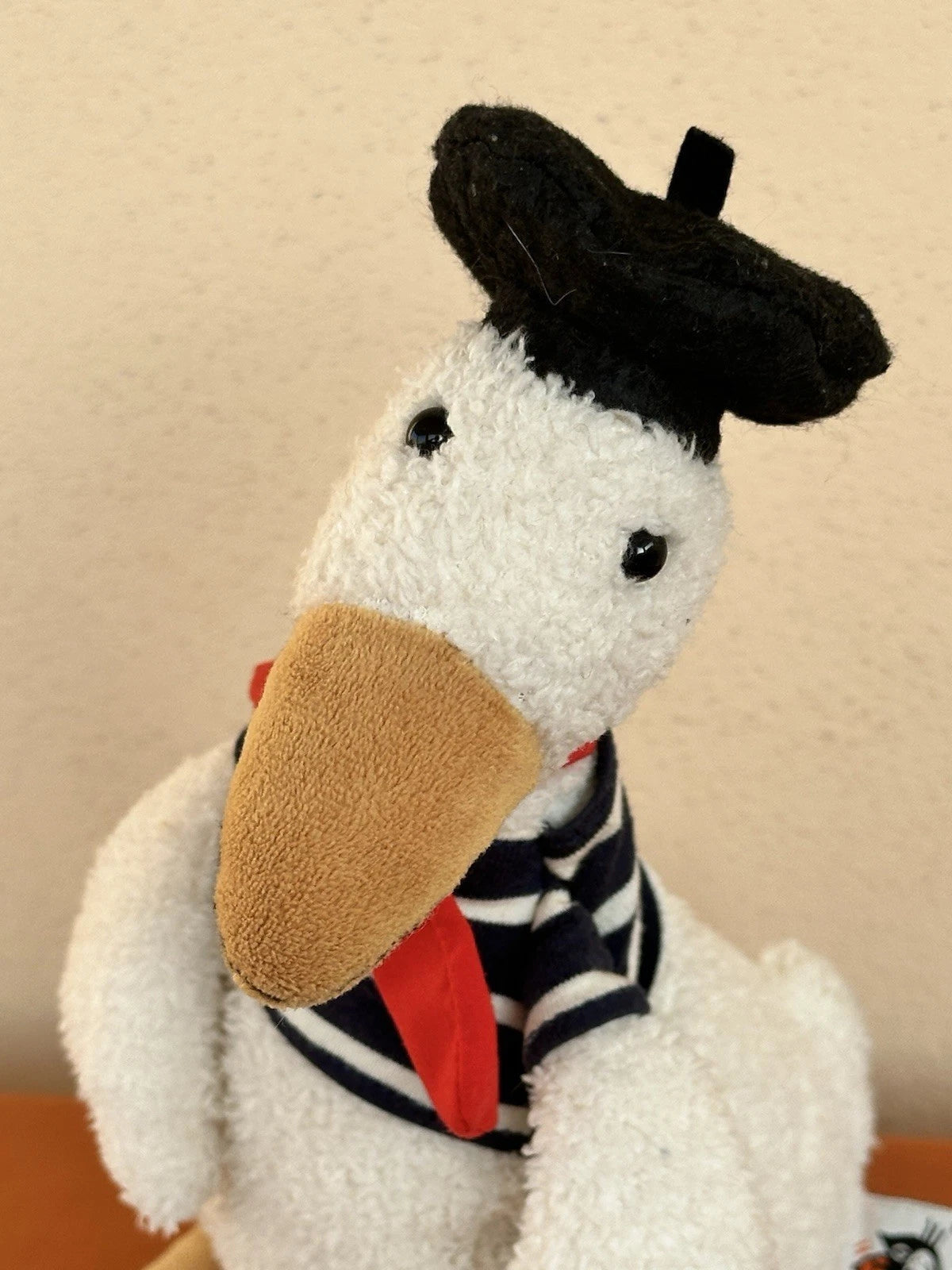Peluche uccellino giocattolo morbido anatra vestita francese Jellycat Gaston Goose raro pensionato
