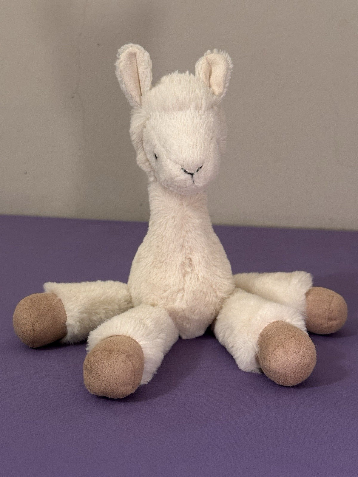 Peluche giocattolo Jellycat Small Dillydally Lama nuovo senza etichette crema extra morbido raro ritirato-