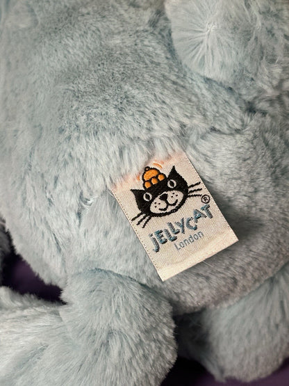 Jellycat Medium Bashful Aqua Bunny Pensionato Raro Giocattolo Morbido Coniglio Peluche-