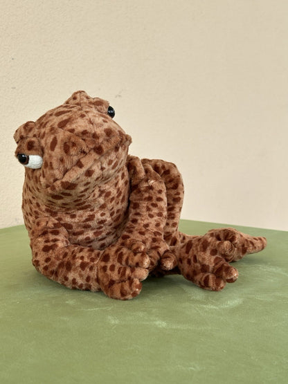 NUOVO Jellycat Toby Toad nuovo con etichette marrone medio morbido giocattolo berretto 12" ritirato raro peluche-