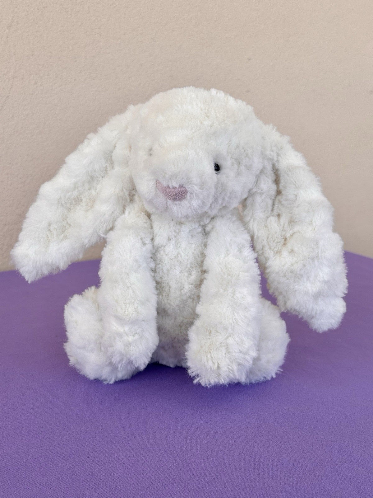 Jellycat SE Bashful Maisie Bunny BAS3MA Cream White Wavy Soft Rabbit HTF Retired