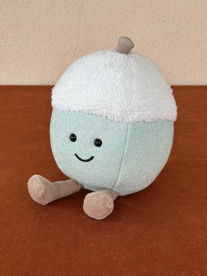 Peluche ghianda Jellycat divertente glitter invernale verde chiaro giocattolo morbido raro