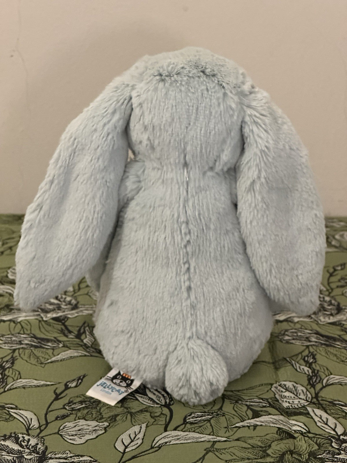 Coniglietto Jellycat Medium Bashful Sparklet nuovo senza etichette verde salvia con stelle argento coniglio-