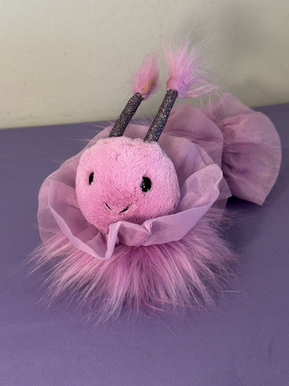 NUOVO peluche Jellycat Lady Shimma-Pilla nuovo con etichette rosa glitterato bruco HTF ritirato-