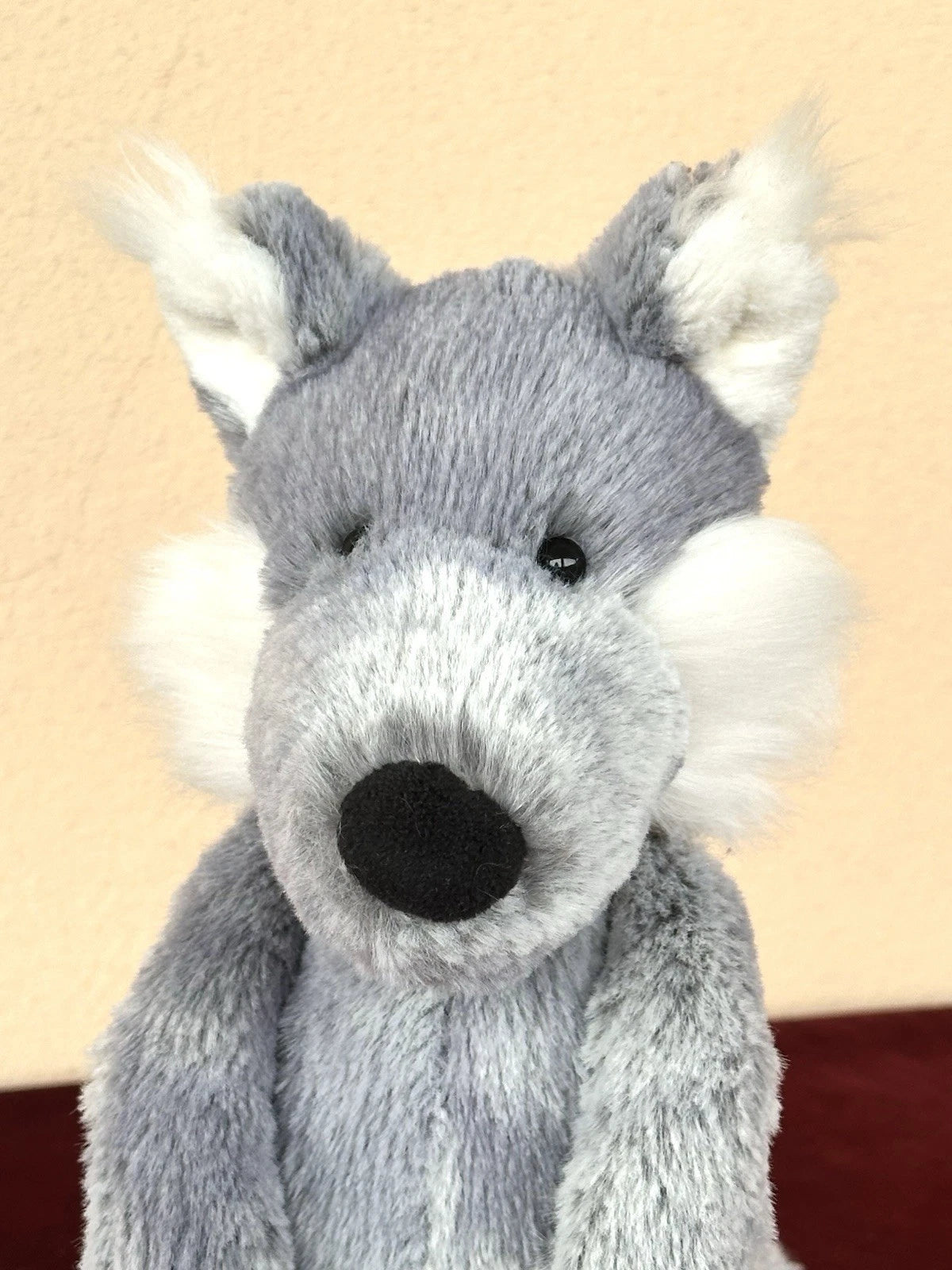 Jellycat Medium Bashful Woodland Willow Wolf NWOT Grey Marble Retired 2016 Plush