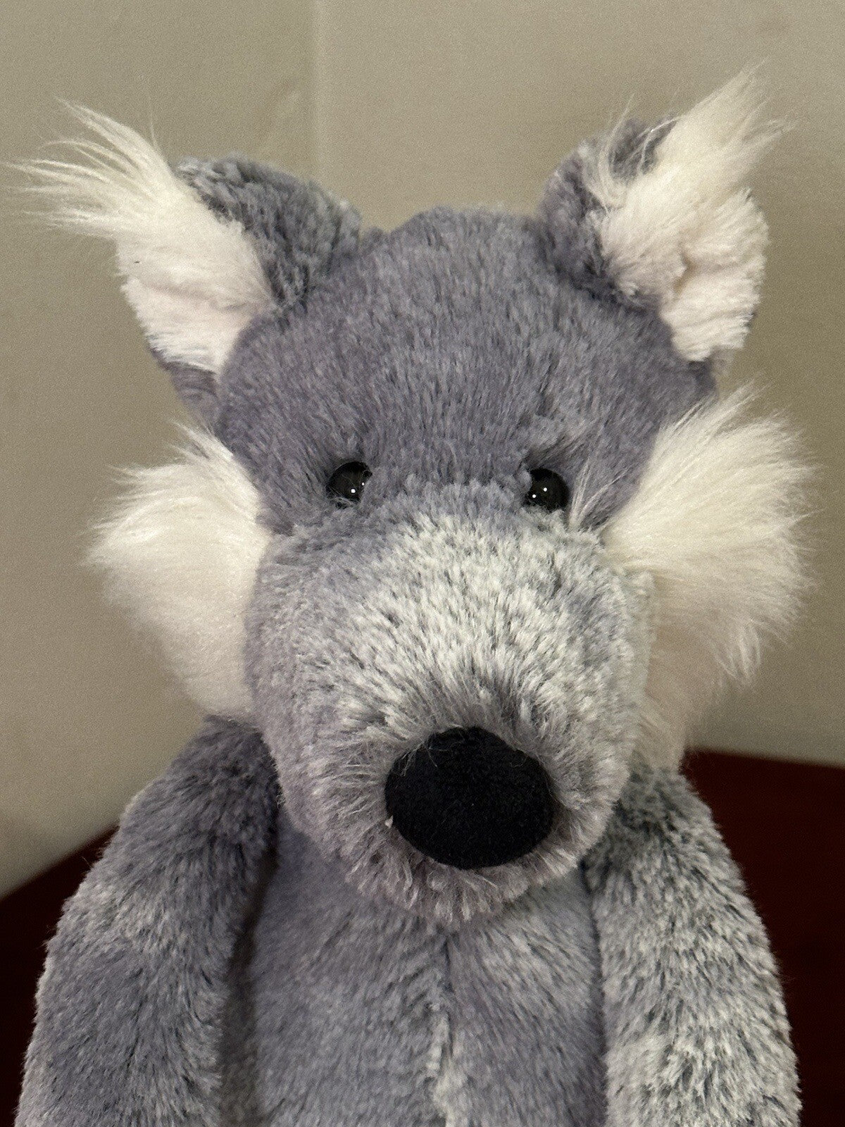 Peluche Jellycat Salice Lupo Grigio Marmo Peluche Peloso Giocattolo Morbido 11" Teddy Ritirato 2016-