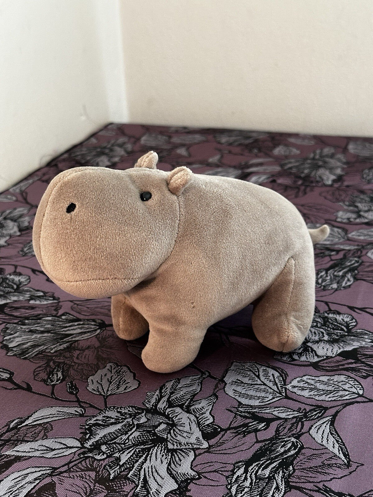 Jellycat Small Mellow Malw Ippopotamo Grigio Velluto Giocattolo Morbido Ritirato VHTF-