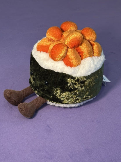 Jellycat Amuseables Silly Sushi Maki Raro Peluche Alga Giocattolo Morbido 4" Ritirato-
