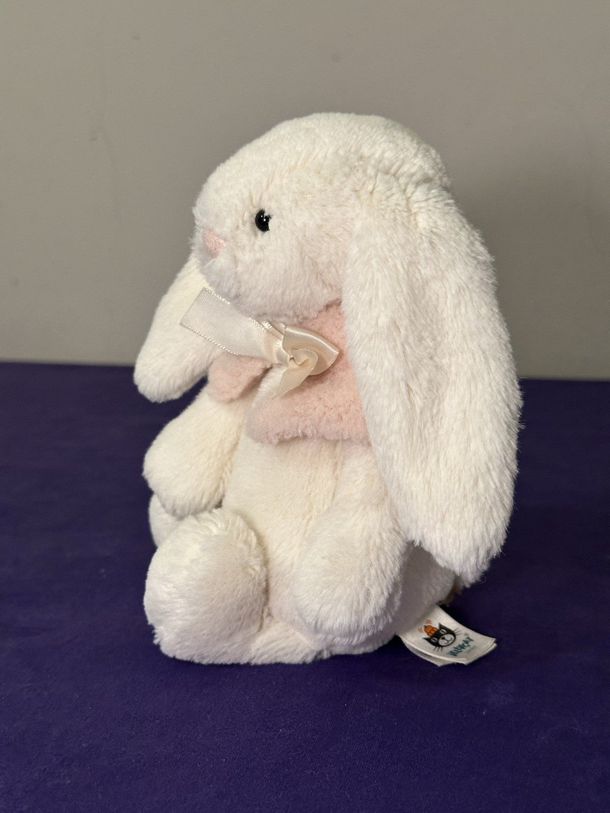 Peluche coniglio invernale Jellycat Bashful crema coniglietto neve pensionato raro bianco e rosa-