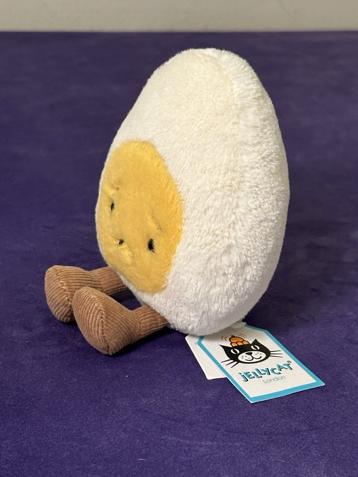NUOVO Jellycat Amuseable Sorry uovo bollito nuovo con etichette ritirato raro cibo uova tristi peluche-