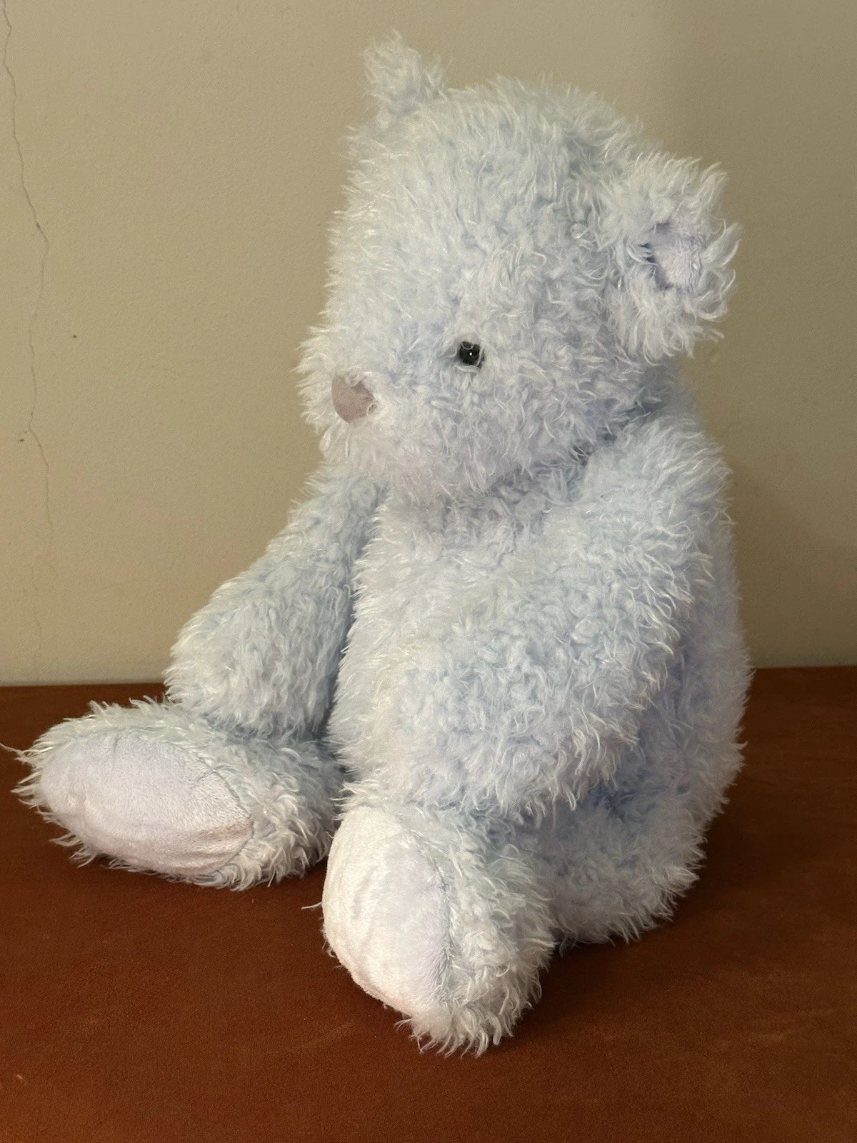 Orsacchiotto Jellycat Large Whisper Bear nuovo senza etichette raro HTF azzurro chiaro giocattolo morbido