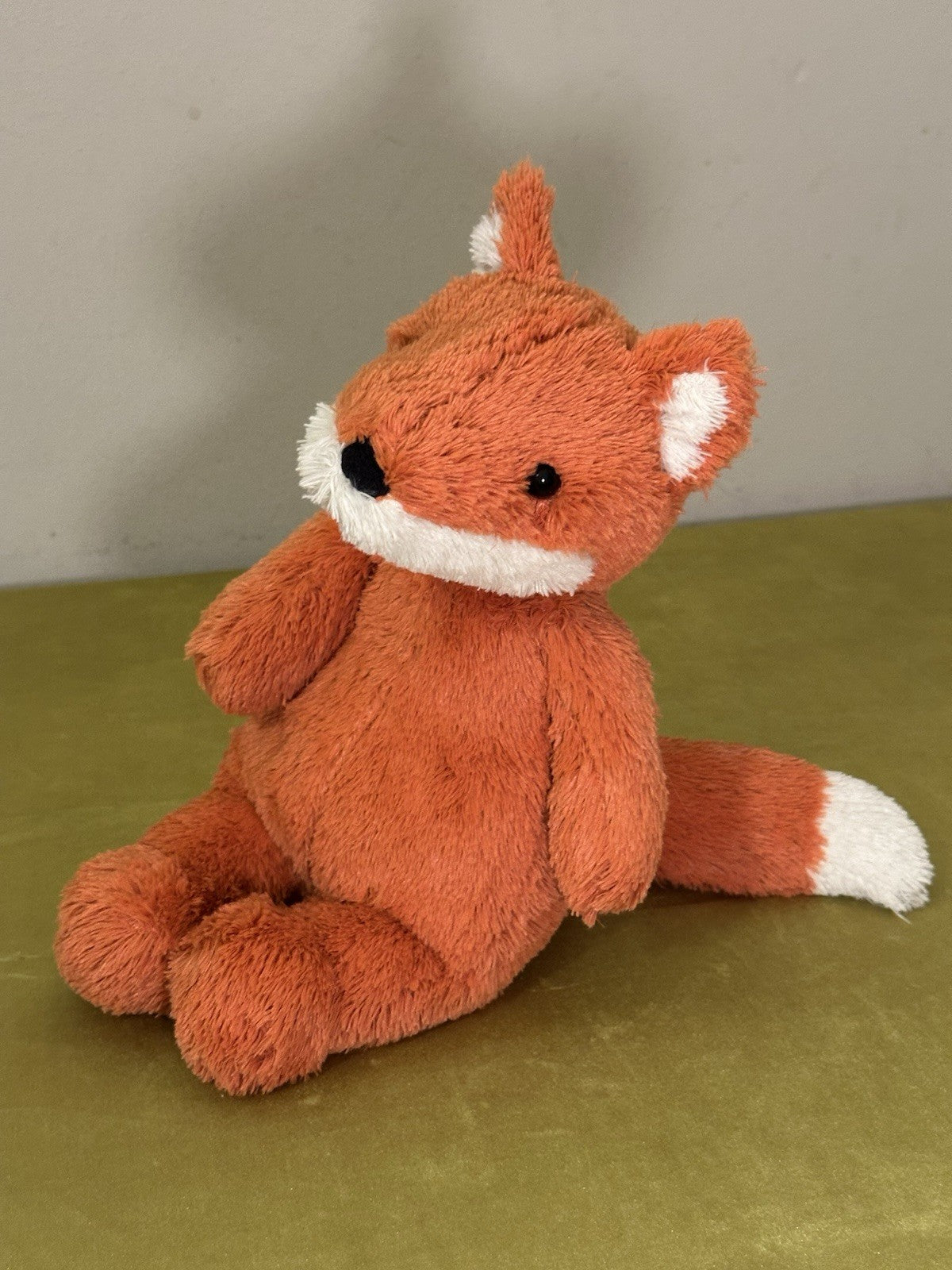 Peluche Jellycat Cushy Fox Vivid Orange Fox giocattolo morbido raro ritirato medio 12"-