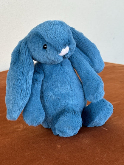 NUOVO Jellycat Small Bashful Mineral Bunny nuovo con etichette blu ritirato raro coniglio peluche cm20-