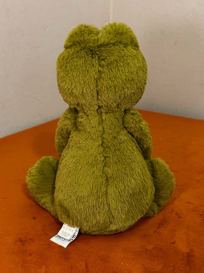 Peluche giocattolo morbido Jellycat Medium Bashful Frog occhi piccoli raro rana verde in pensione-