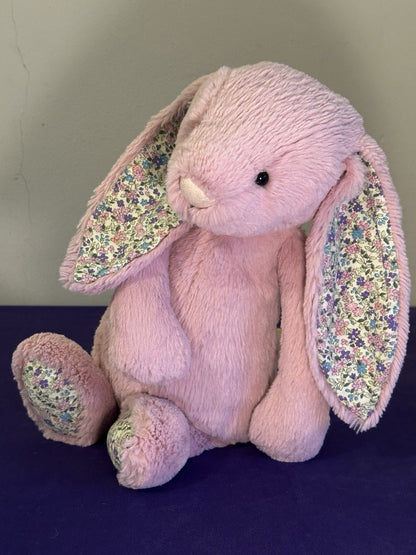 Jellycat Coniglietto Grande Timido Fiori di Tulipano Coniglio Rosa in Pensione con Fiori cm.36-