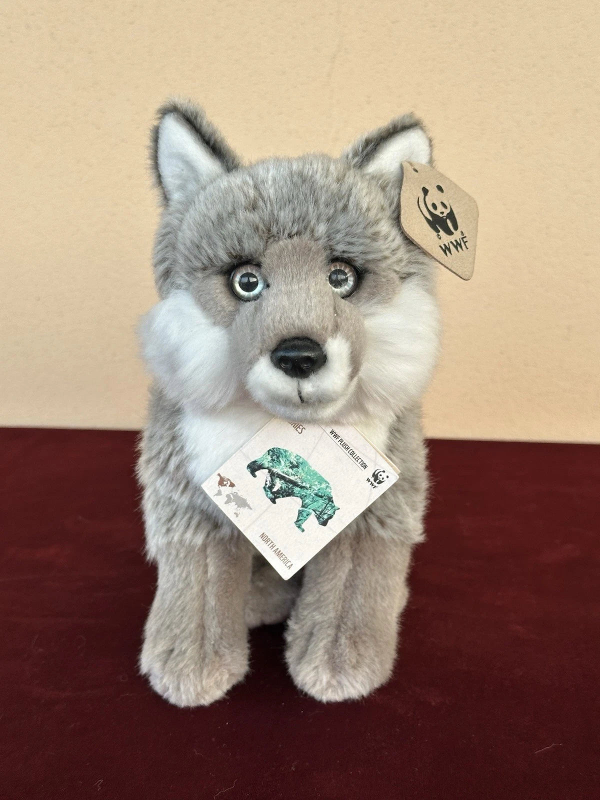 WWF Coppia Volpe Argento Seduta e Sdraiata Volpe Artica Rarissima Peluche Ritirata