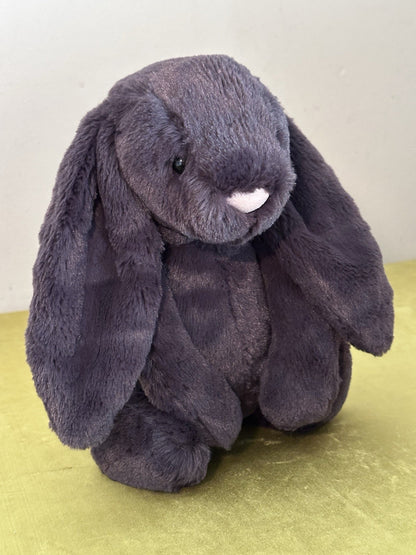 NUOVO Jellycat Medium Bashful Inky Bunny nuovo con etichette grigio scuro coniglio ritirato raro peluche-