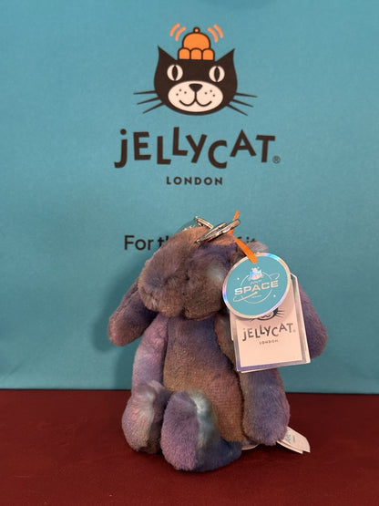 NUOVO Jellycat Zodihop Bunny Bag Charm Nuovo con etichette Esclusivo Portachiavi Collezione Spazio-