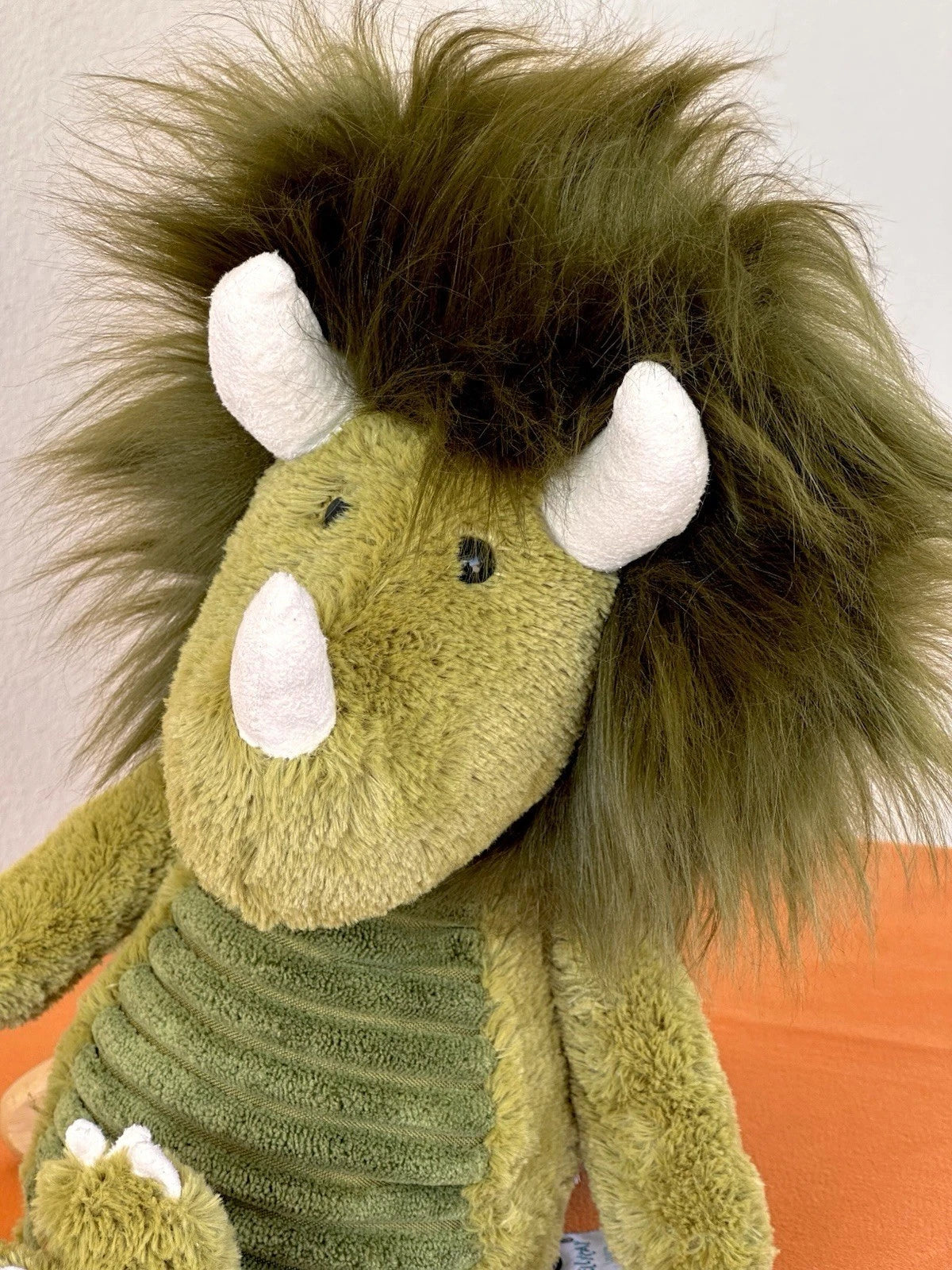 Jellycat Snagglebaggle Dennis Dino Rare Retired Prehistoric Green Dinosaur Plush