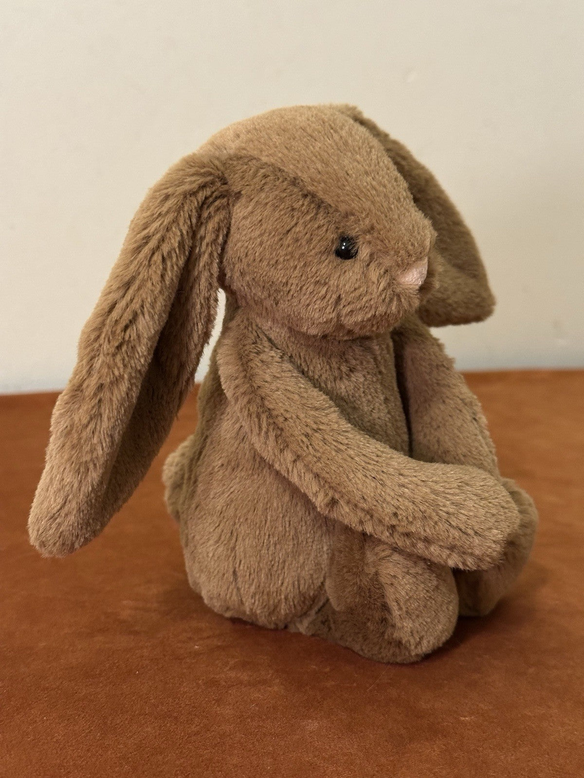 Jellycat piccolo coniglietto noce moscata nuovo senza etichette marrone caldo cioccolato noci coniglio raro ritirato-