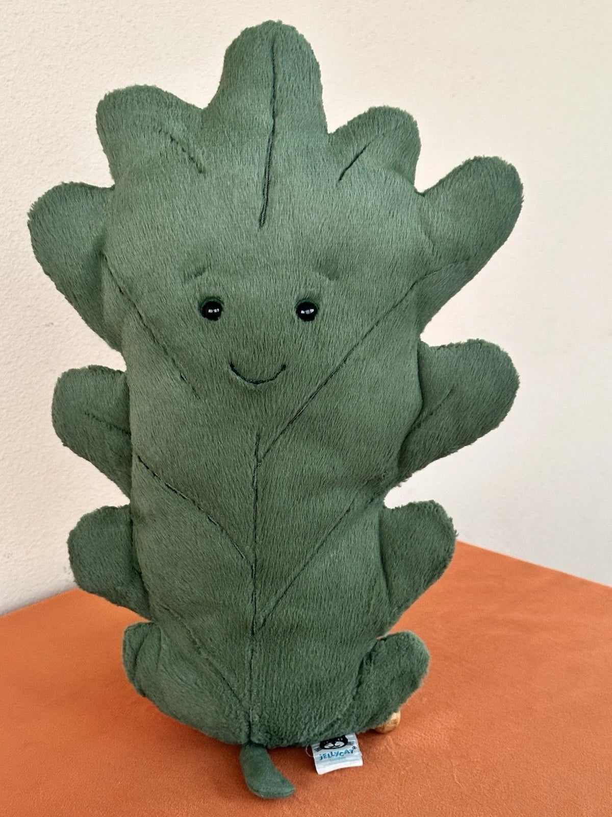 Jellycat Woodland Oak Leaf Large Green Leave Rare Retired Soft Toy Plush