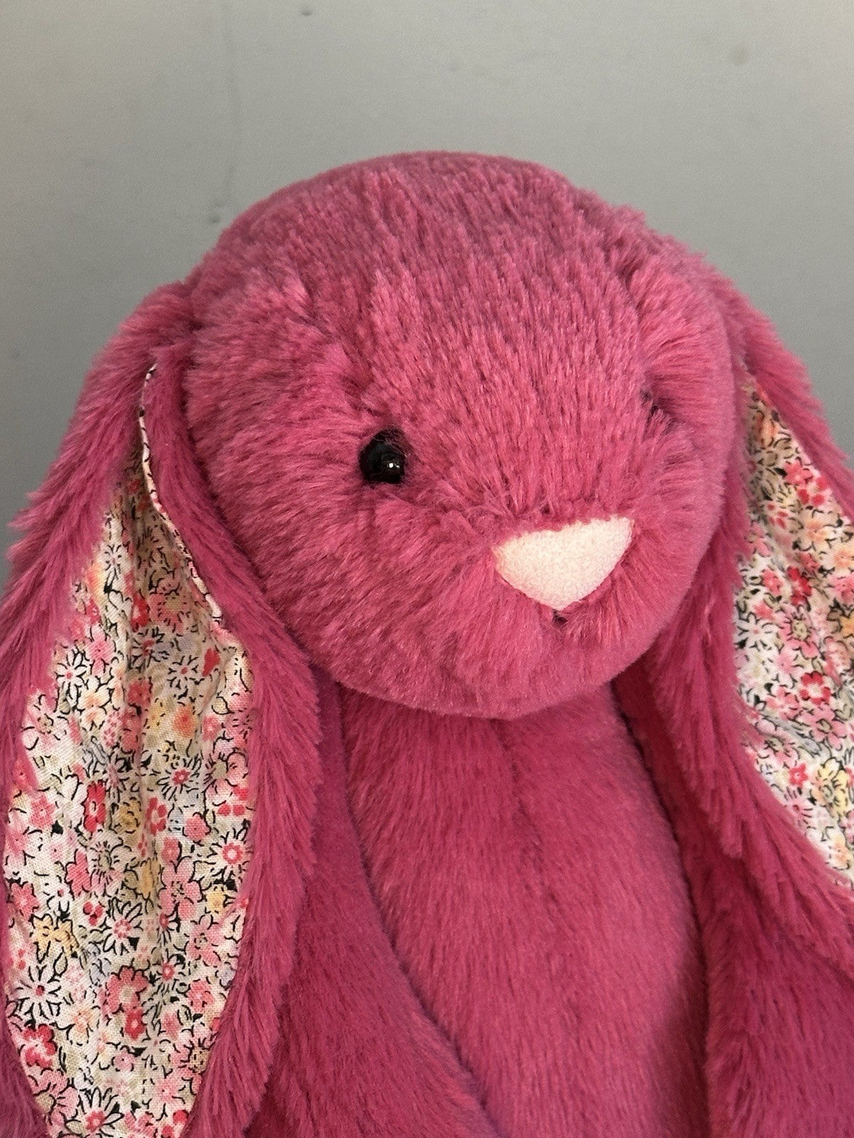 Peluche Jellycat Medium Bashful Rose Blossom coniglietto rosa raro ritirato 12"-