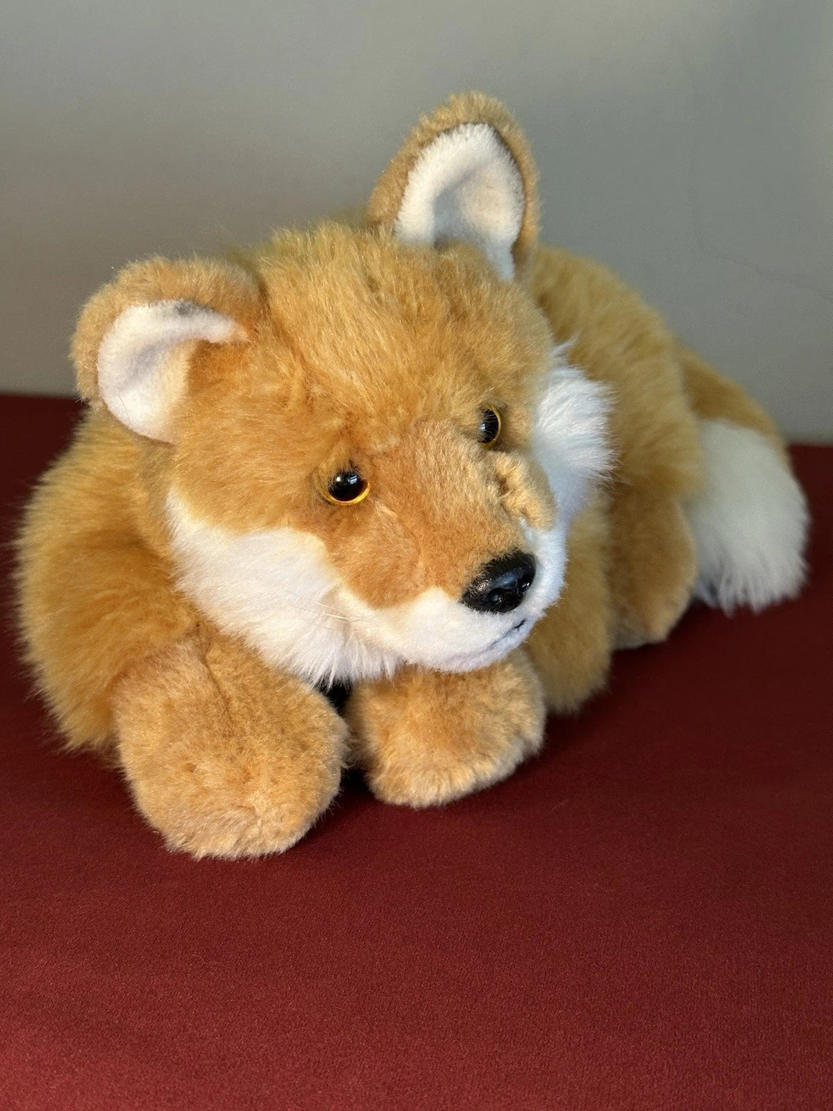 Rarissimo peluche WWF Oko volpe rossa sdraiata 26 cm 10” volpe arancione ritirato