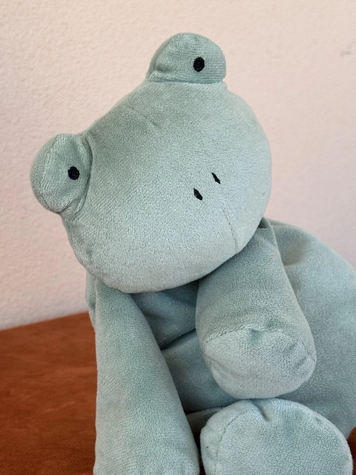 Jellycat Dozydou Frog nuovo senza etichette raro giocattolo morbido verde salvia vellutato ritirato