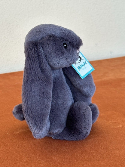 NUOVO Jellycat Small Bashful Inky Bunny nuovo con etichette grigio scuro coniglio ritirato raro peluche-