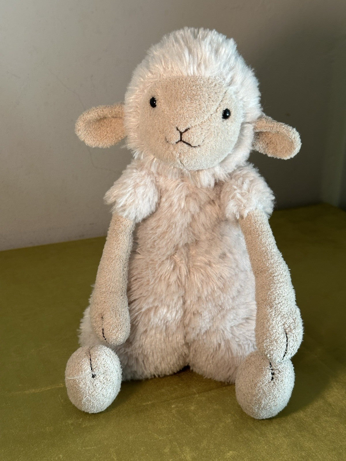 Peluche Jellycat lana pecora agnello panna morbida medio raro e ritirato-