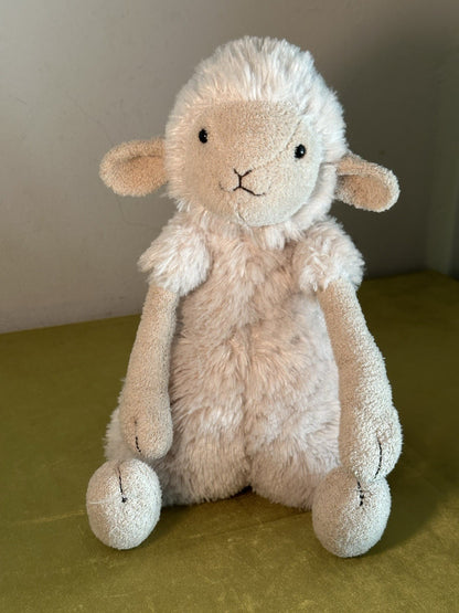 Peluche Jellycat lana pecora agnello panna morbida medio raro e ritirato-