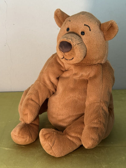 NUOVO Jellycat Rumpletum Bear Nuovo con etichette Marrone Scamosciato Orso Giocattolo Morbido Beanie Ritirato 14"-