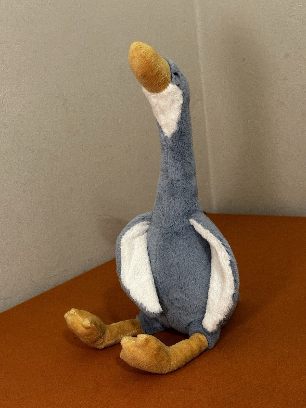 Peluche Jellycat Daisy Runner Duck nuovo senza etichette blu chiaro oca media raro uccellino in pensione-