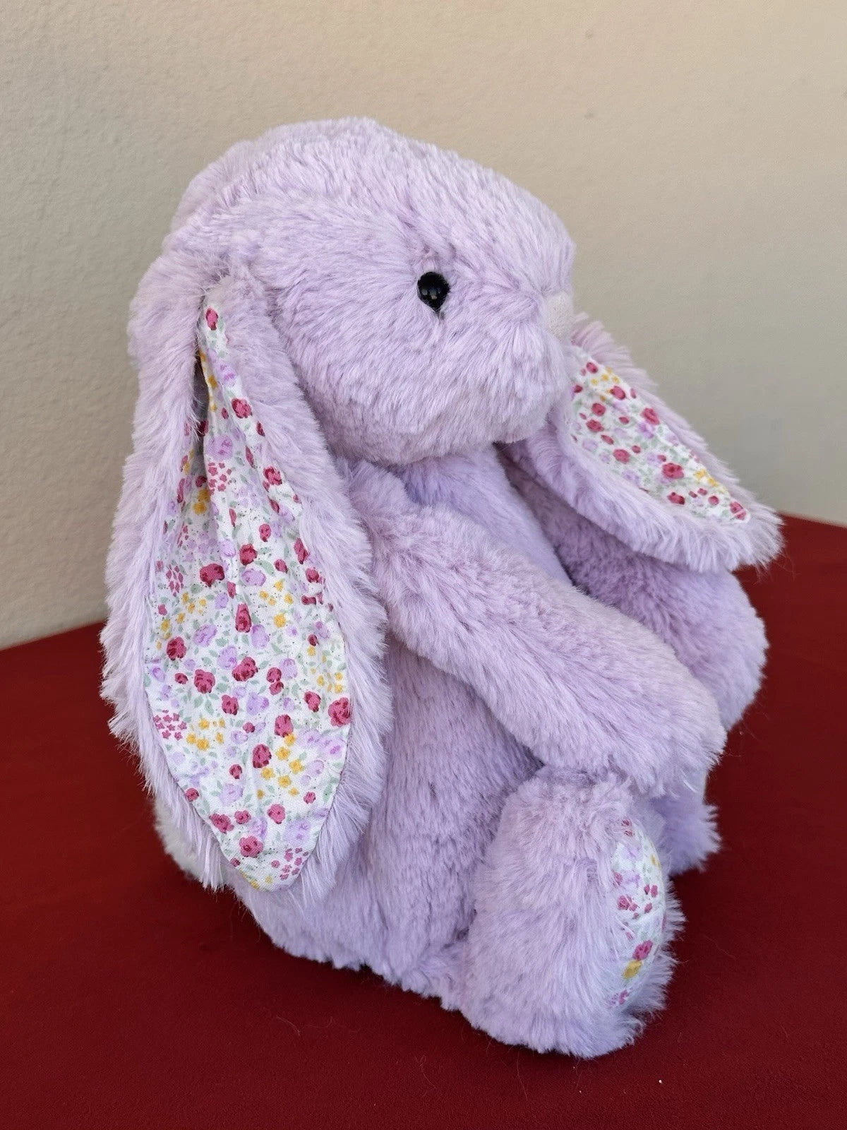 Jellycat Medium Bashful Jasmine Blossom Bunny Retired Rare Lilac with Flower Rabbit