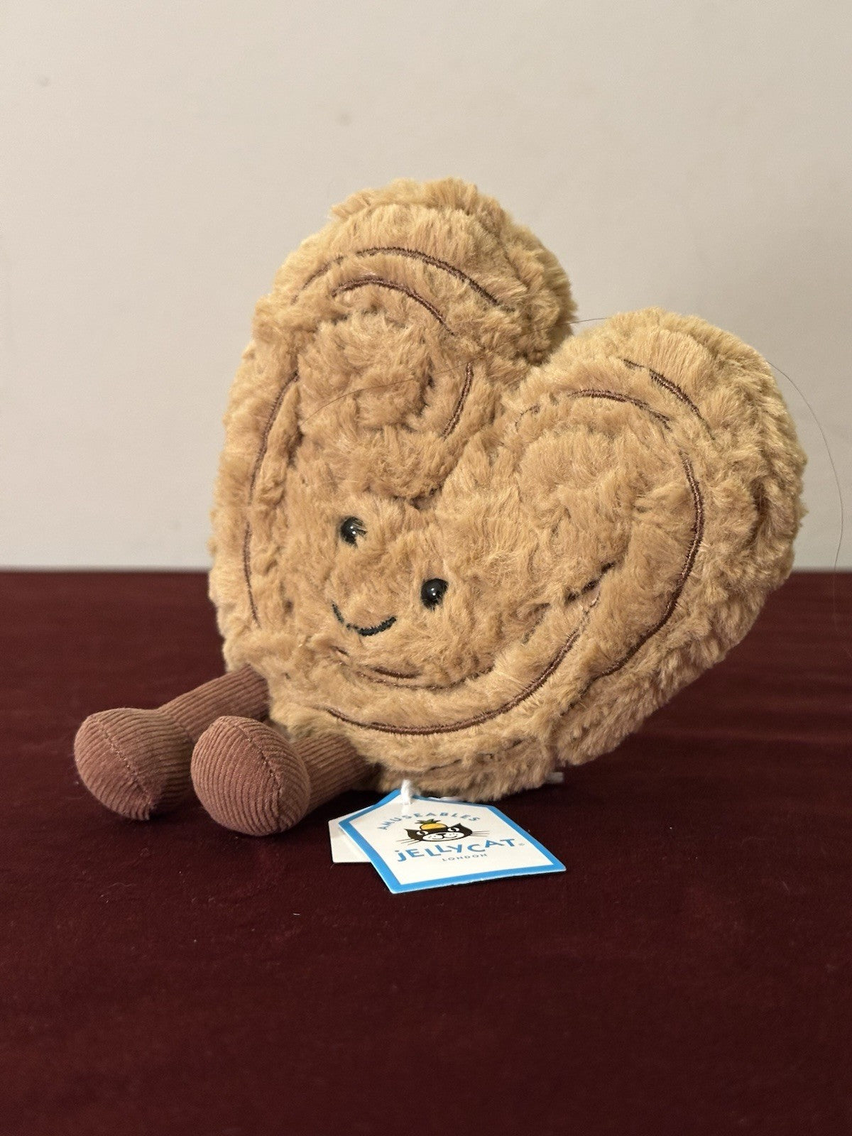 NUOVO Jellycat Amuseables Philippe Palmier Nuovo con etichette Parigi Esclusiva Pasticceria Cuori-
