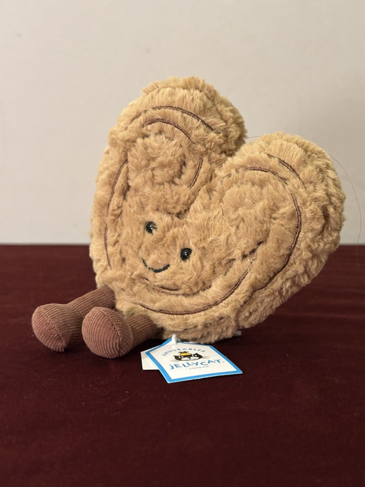 NUOVO Jellycat Amuseables Philippe Palmier Nuovo con etichette Parigi Esclusiva Pasticceria Cuori-