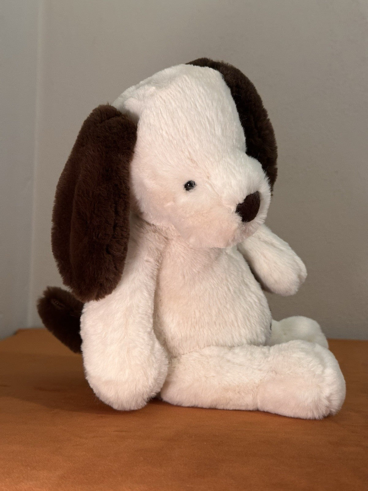 Peluche Jellycat Medium Puffles cucciolo crema e cane marrone cucciolo giocattolo morbido ritirato raro-