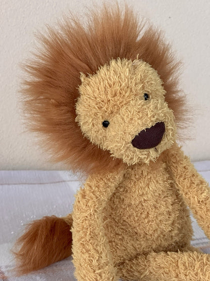 Peluche Jellycat Wild Thing Lion gambe lunghe fagiolo coccoloso morbido raro ritirato-