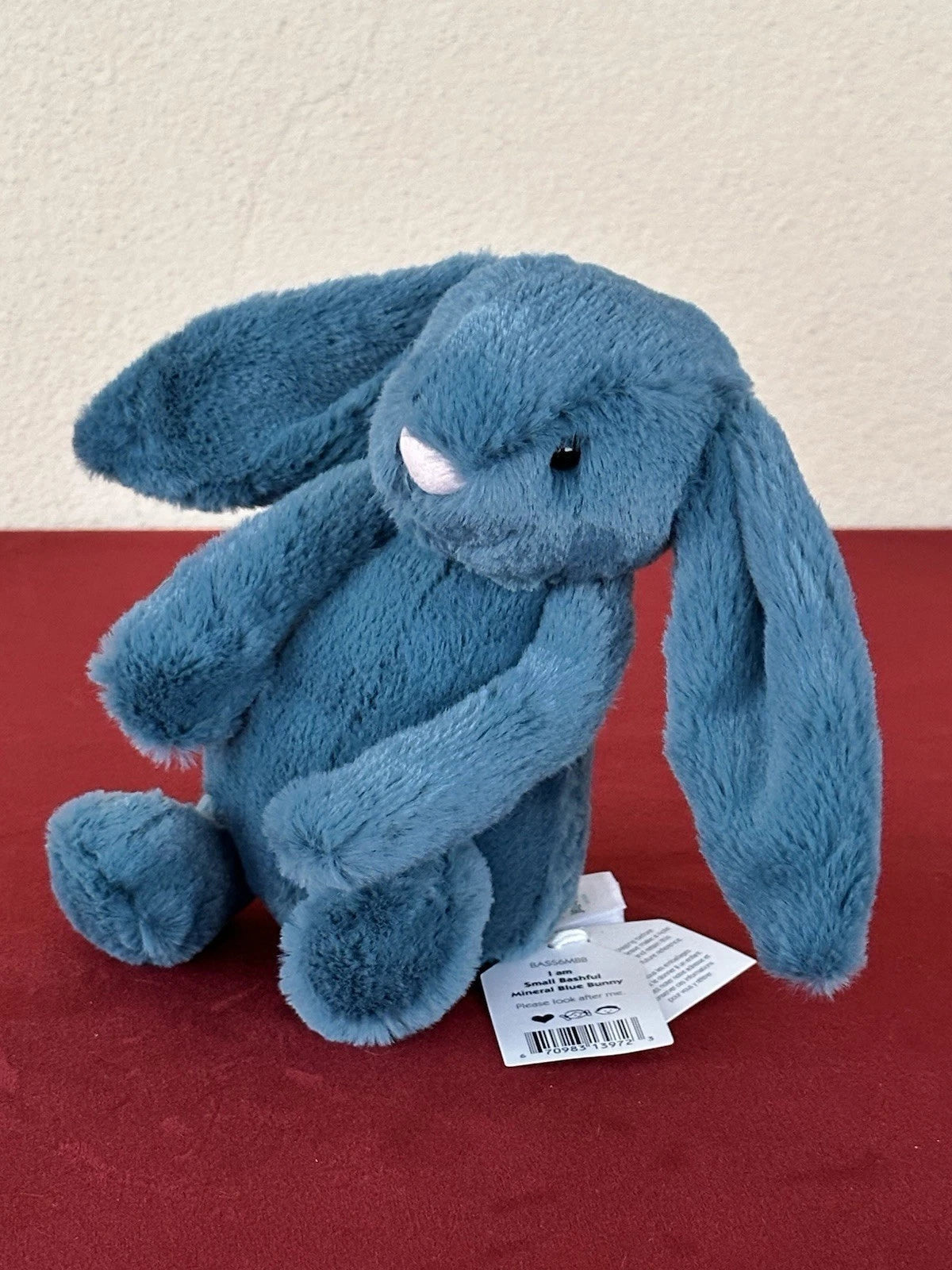 New Jellycat Small Bashful Mineral Blue Bunny BNWT Retired Rabbit Plush